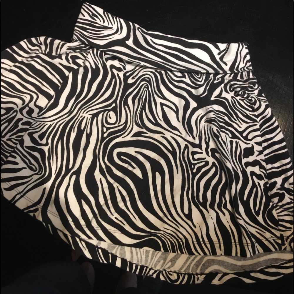 Zebra print Skater style skirt.